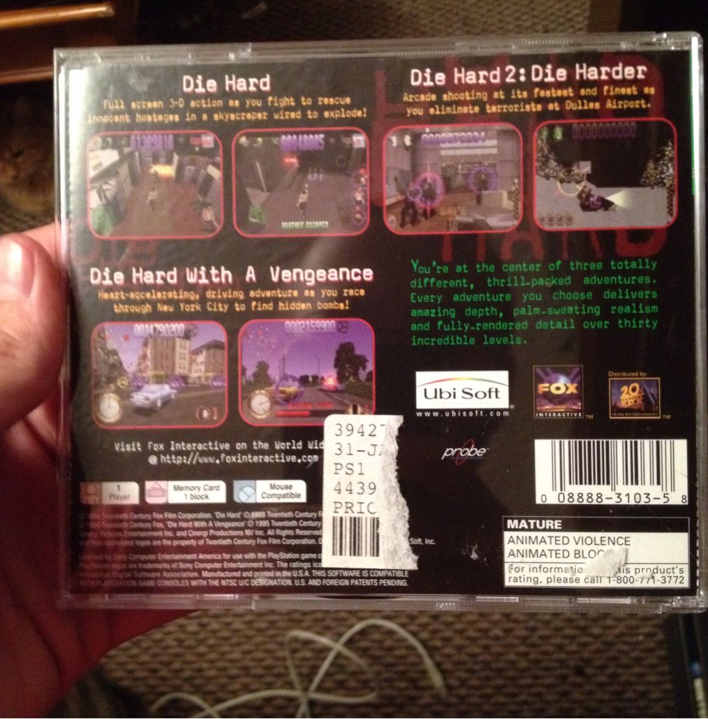 Die Hard Trilogy - Sony PlayStation video game collectible [Barcode 008222310358] - Main Image 2