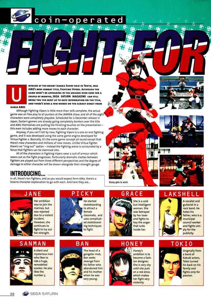 Fighting Vipers - Sega Saturn (Am2 - 2) video game collectible [Barcode 4974365870478] - Main Image 2