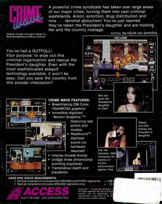 Crime Wave - PC (Access Software - 1) video game collectible - Main Image 2
