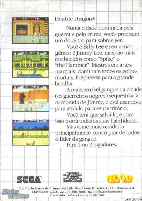 Double Dragon - Sega Genesis (Mega Drive) (Sega - 2) video game collectible [Barcode 010086070125] - Main Image 2