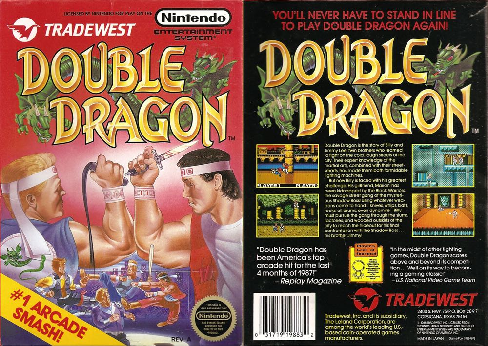 NES/Double Dragon - Nintendo Entertainment System (NES) (Trade West - 1-2) video game collectible - Main Image 4