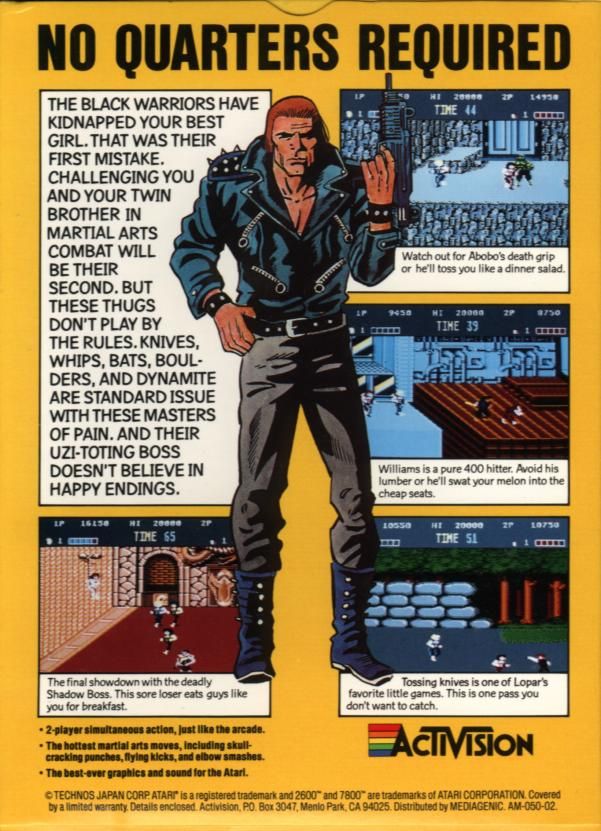 Double Dragon - Atari 7800 (2) video game collectible - Main Image 2