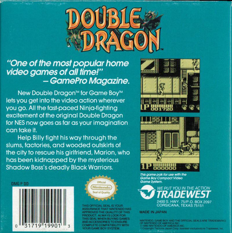 Double Dragon - Nintendo Game Boy video game collectible - Main Image 2