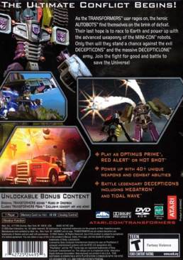 Transformers - Sony PlayStation 2 (PS2) (Atari - 1) video game collectible [Barcode 742725244955] - Main Image 2