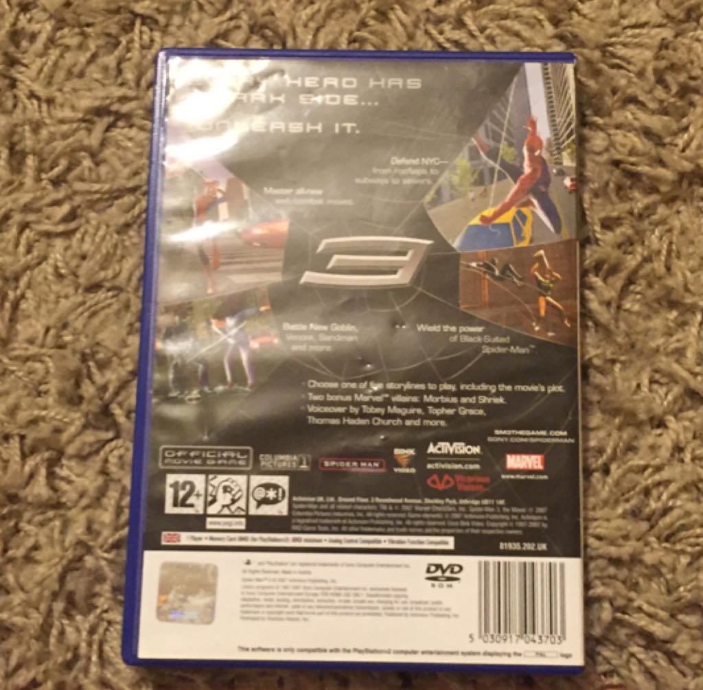 Spider-Man 3 - Sony PlayStation 2 (PS2) video game collectible - Main Image 2