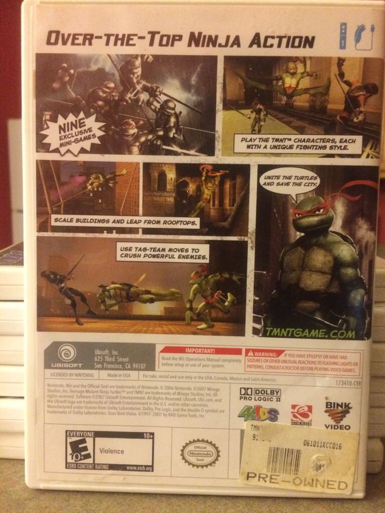 Tmnt - Nintendo Wii (Ubisoft - 1) video game collectible - Main Image 2