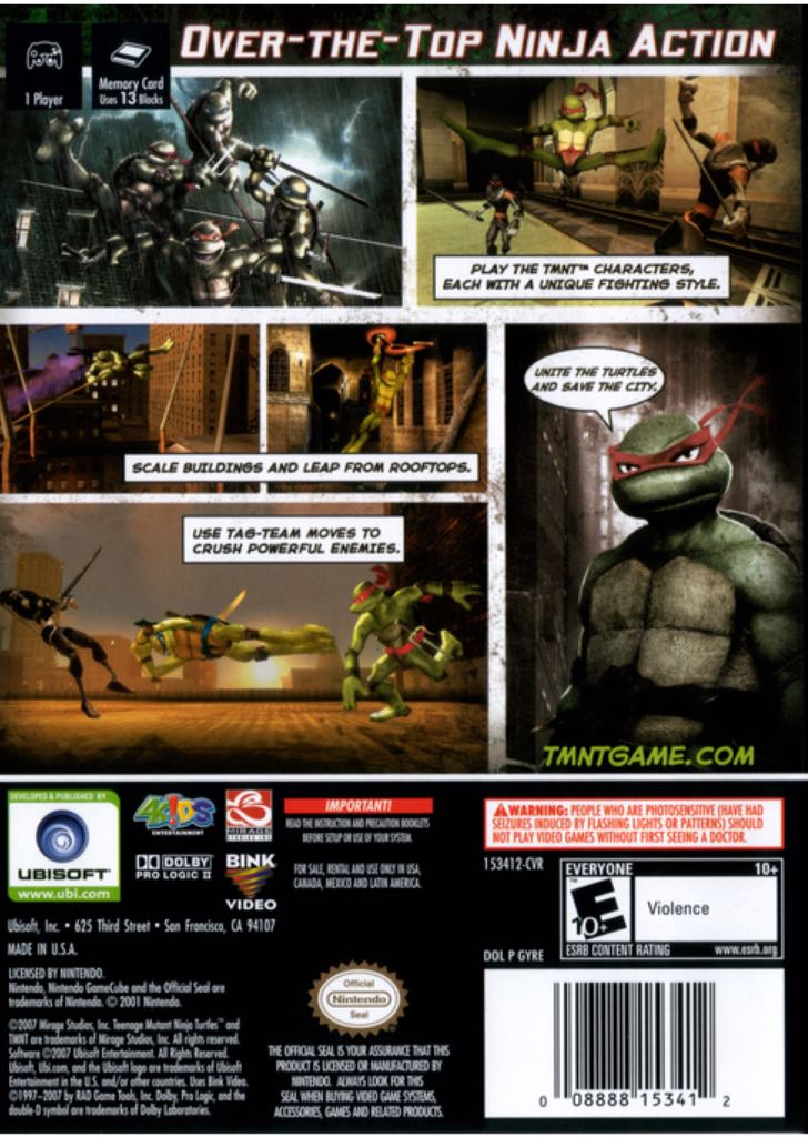 Tmnt - Nintendo GameCube (Ubisoft Montreal - 1) video game collectible - Main Image 2