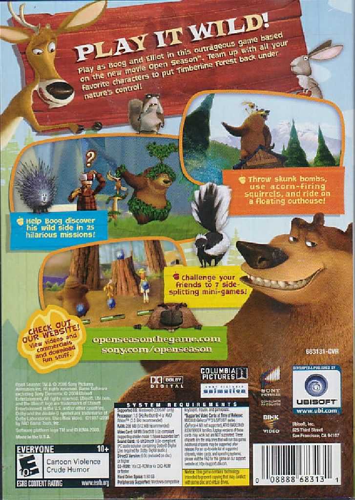 Open Season - PC (Ubisoft) video game collectible [Barcode 008888683131] - Main Image 2