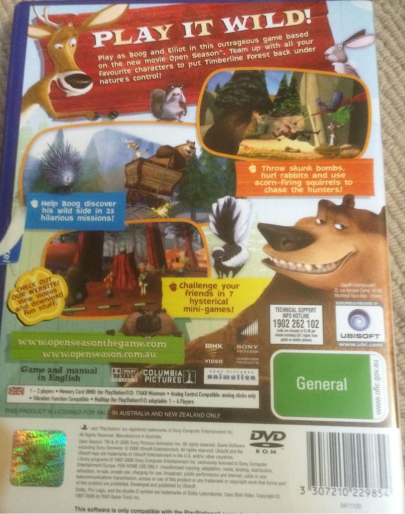 Open Season - Sony PlayStation 2 (PS2) video game collectible [Barcode 3307210229854] - Main Image 2