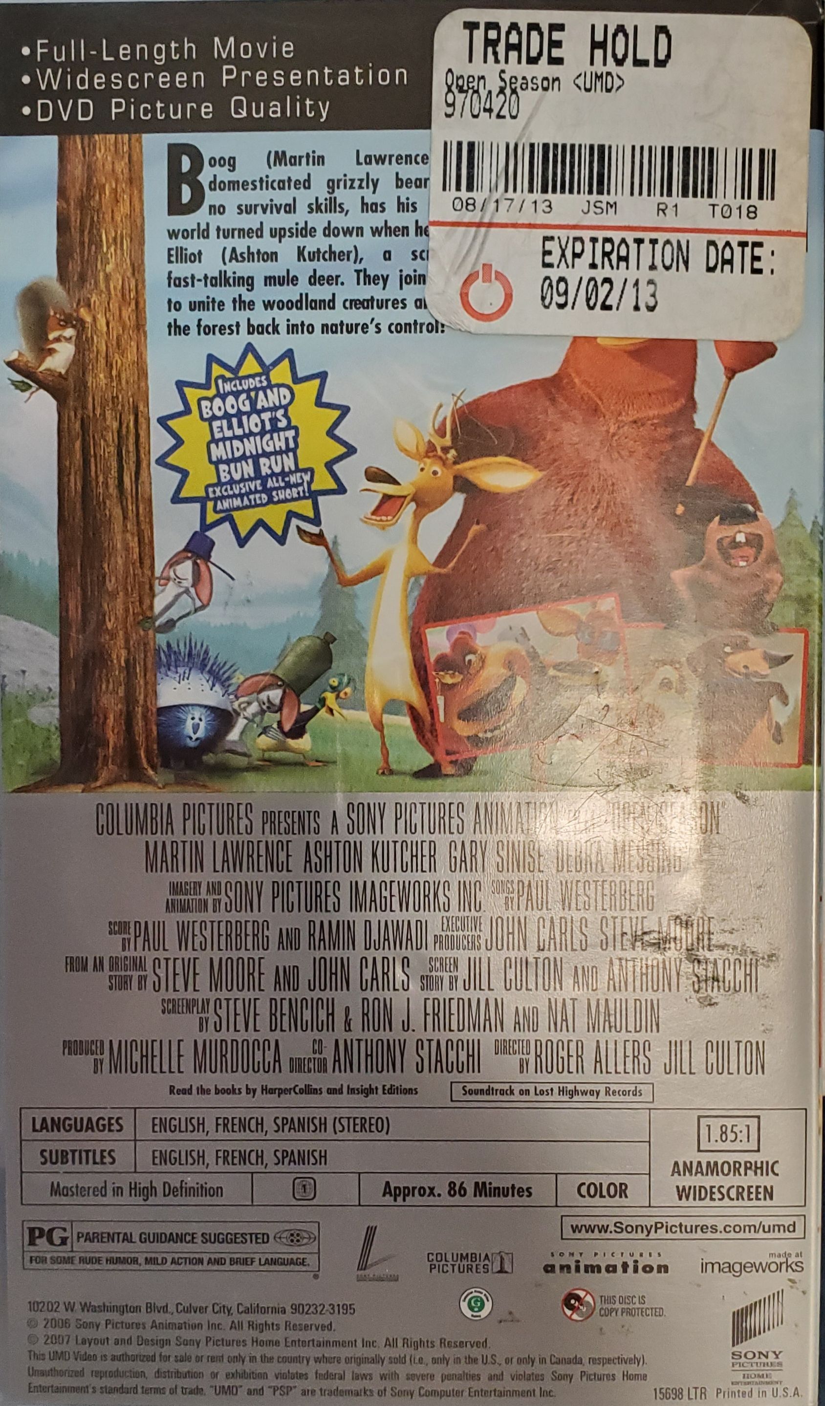 Open Season - Sony PlayStation Portable (PSP) (Columbia Pictures - 1-4) video game collectible [Barcode 3307210232625] - Main Image 2