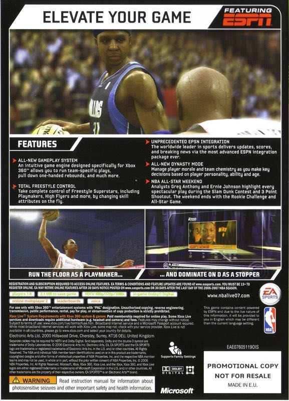 NBA LIVE 07 - Microsoft Xbox 360 (EA Sports) video game collectible [Barcode 5030930055356] - Main Image 2