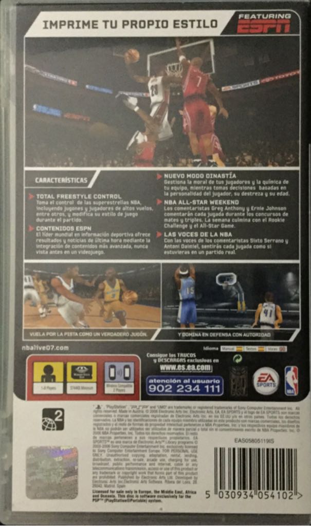 NBA LIVE 07 - Sony PlayStation Portable (PSP) video game collectible [Barcode 5030934054102] - Main Image 2