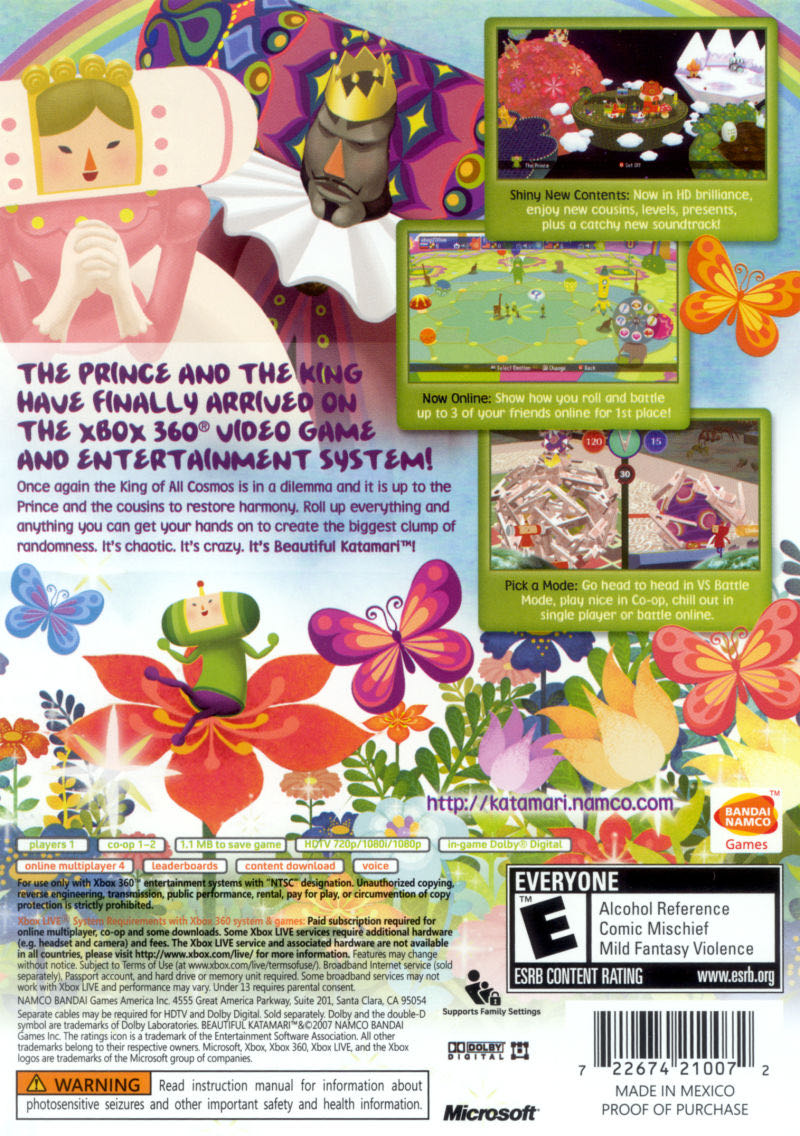 Beautiful Katamari - Microsoft Xbox 360 (Namco Bandai - 2) video game collectible [Barcode 722674210072] - Main Image 4