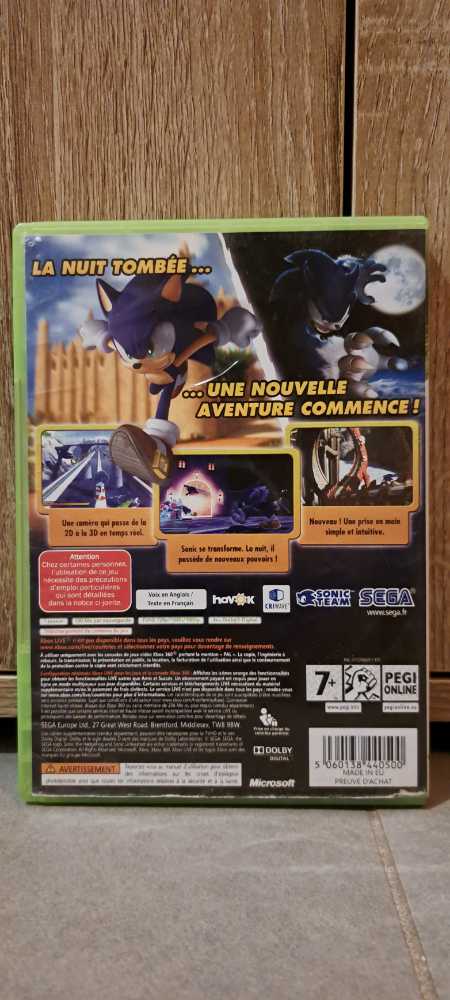 Sonic Unleashed - Microsoft Xbox 360 (Sega - 1) video game collectible [Barcode 5060138440500] - Main Image 2