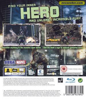 L’Incroyable Hulk - Sony PlayStation 3 (PS3) (Sega - 1) video game collectible [Barcode 5060138437852] - Main Image 2