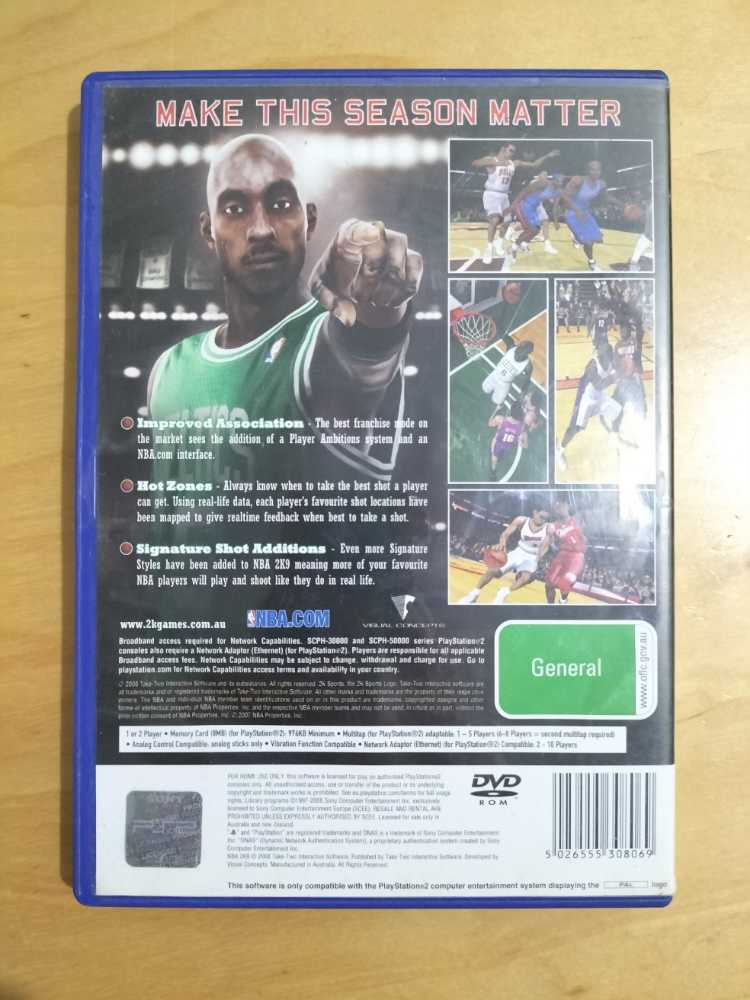 NBA 2K9 - Sony PlayStation 2 (PS2) video game collectible [Barcode 5026555308069] - Main Image 2