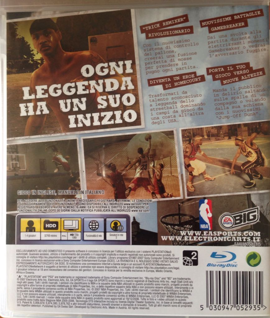 NBA Street Homecourt - Sony PlayStation 3 (PS3) (Ea Sports - 1-4) video game collectible [Barcode 5030947052935] - Main Image 2