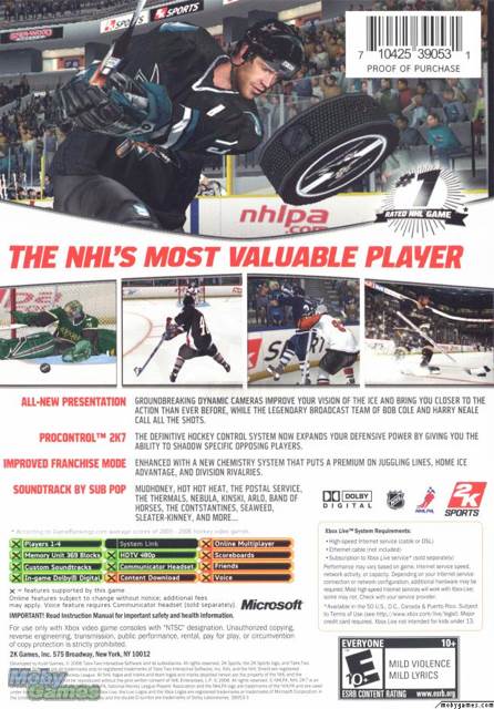 NHL 2K7 - Microsoft Xbox video game collectible [Barcode 5026555243636] - Main Image 2