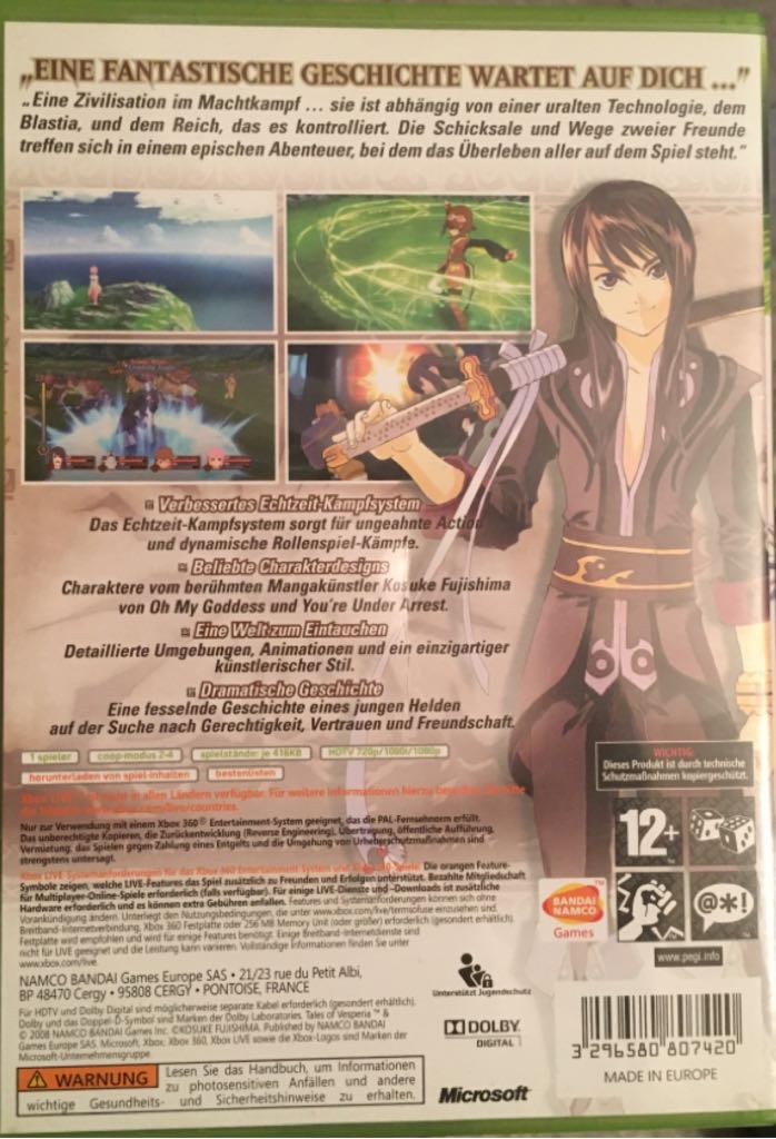 Tales Of Vesperia - Microsoft Xbox 360 (Namco Bandai - Xbox 360) video game collectible [Barcode 3296580807420] - Main Image 2