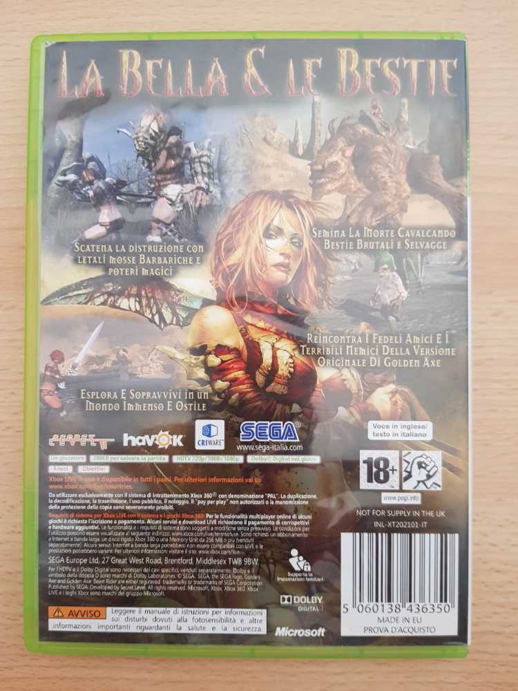 Golden Axe: Beast Rider - Microsoft Xbox 360 (1) video game collectible [Barcode 5060138436350] - Main Image 2