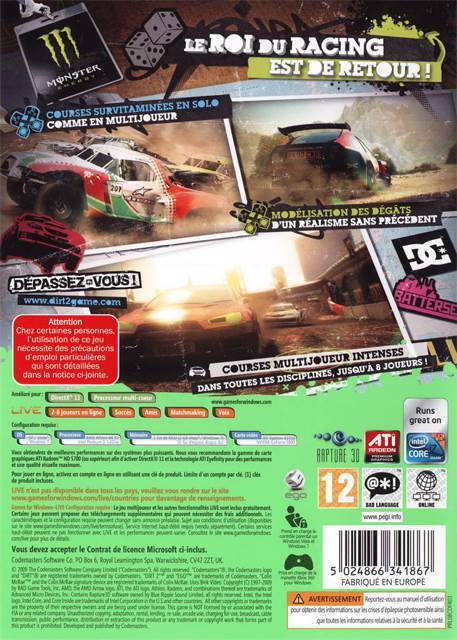 Dirt 2 - PC video game collectible [Barcode 767649402816] - Main Image 2