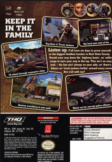 Big Mutha Truckers - Nintendo GameCube (THQ) video game collectible - Main Image 2