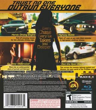 Need for Speed: Undercover - Sony PlayStation 3 (PS3) (Electronic Arts - 1) video game collectible [Barcode 014633154535] - Main Image 2