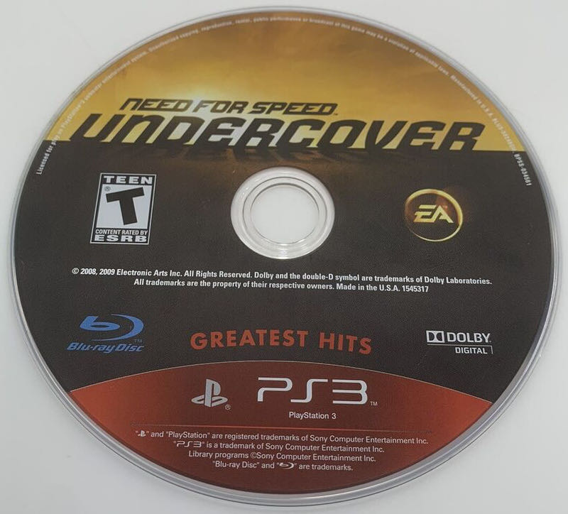 Need for Speed: Undercover - Sony PlayStation 3 (PS3) (Electronic Arts - 1) video game collectible [Barcode 014633154535] - Main Image 3
