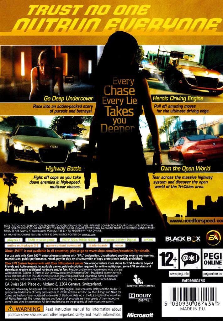 Need for Speed: Undercover (WP) - Microsoft Xbox Live (Electronic Arts/EA Games - 1) video game collectible [Barcode 5035223067436] - Main Image 2