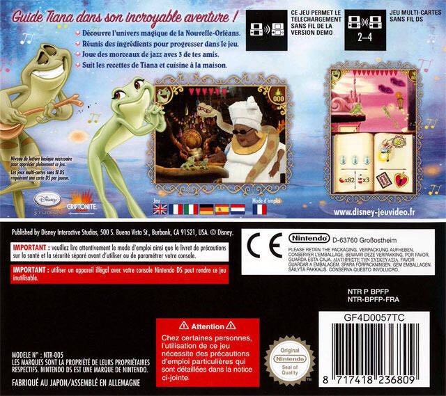 The Princess and The Frog - Nintendo DS (Disney Interactive - 1-2) video game collectible [Barcode 712725016234] - Main Image 2