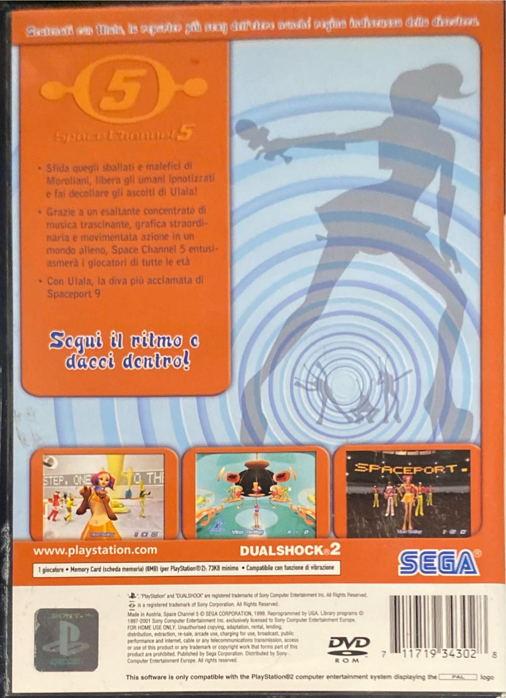 Space Channel 5 - Sony PlayStation 2 (PS2) (Sega - 1) video game collectible [Barcode 711719343028] - Main Image 2