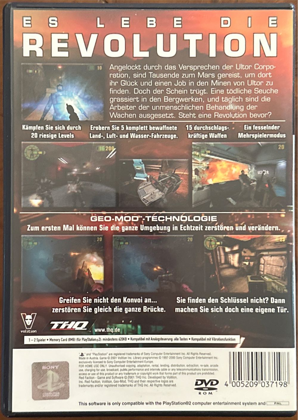 Red Faction - Sony PlayStation 2 (PS2) (1) video game collectible [Barcode 4005209037198] - Main Image 2