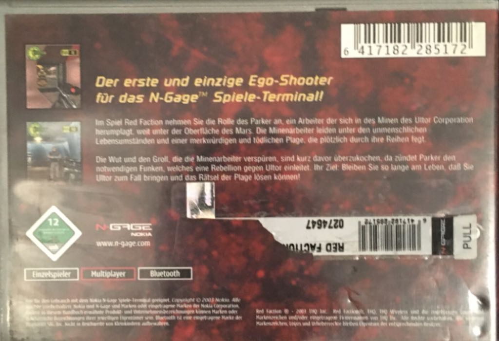 Red Faction - Nokia N-Gage (THQ - 1) video game collectible [Barcode 6417182285172] - Main Image 2