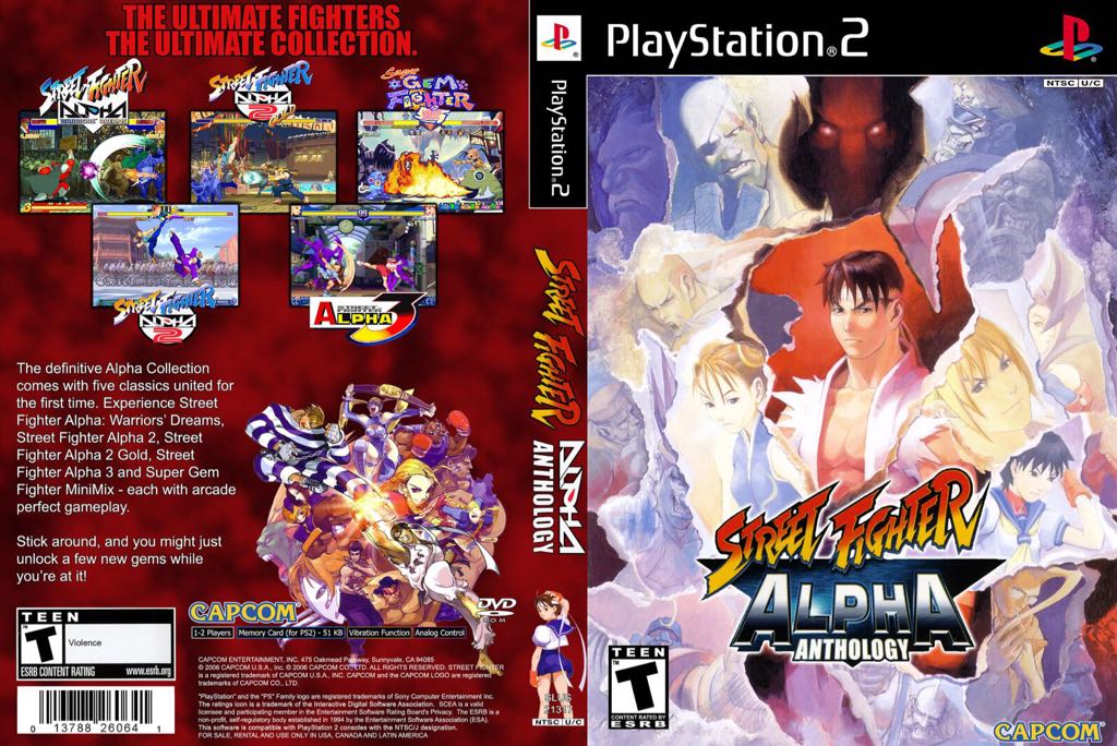 Street Fighter Alpha Anthology - Sony PlayStation 2 (PS2) (Capcom) video game collectible - Main Image 2