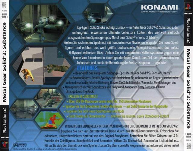 Metal Gear Solid 2: Substance (HD Edition) - Sony PlayStation 2 (PS2) (Konami - 1) video game collectible [Barcode 4012927023167] - Main Image 2