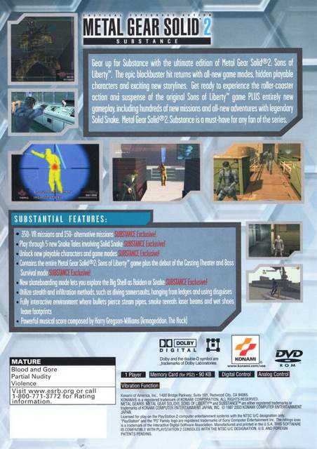 Metal Gear Solid 2: Substance - Sony PlayStation 2 (PS2) (Konami - 1) video game collectible [Barcode 4012927023204] - Main Image 2