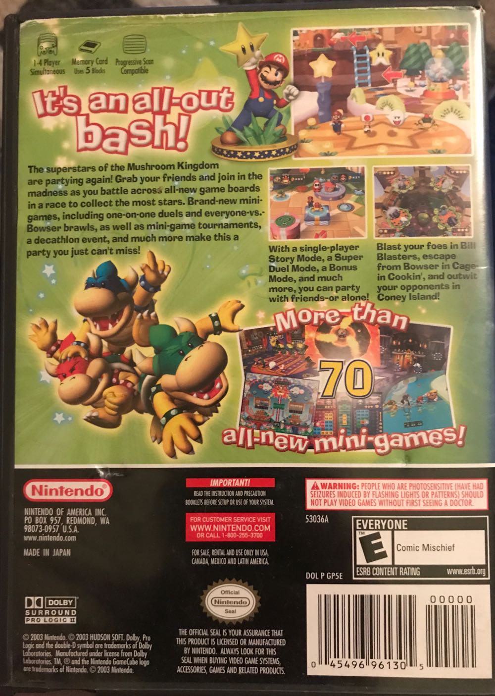 Mario Party 5 - Nintendo GameCube (Nintendo - 1-4) video game collectible [Barcode 045496391676] - Main Image 2