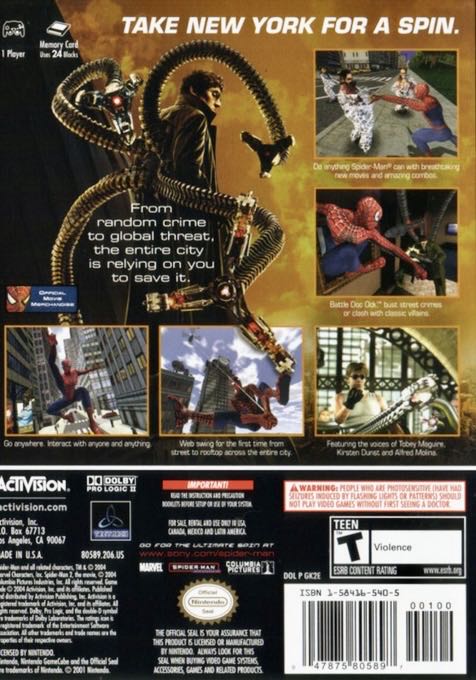 Spider-Man 2 - Nintendo GameCube (Activision - 1) video game collectible - Main Image 2