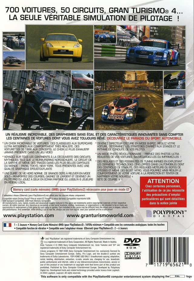 Gran Turismo 4 - Sony PlayStation 2 (PS2) (Sony Computer Entertainment - 2) video game collectible [Barcode 711719690863] - Main Image 2