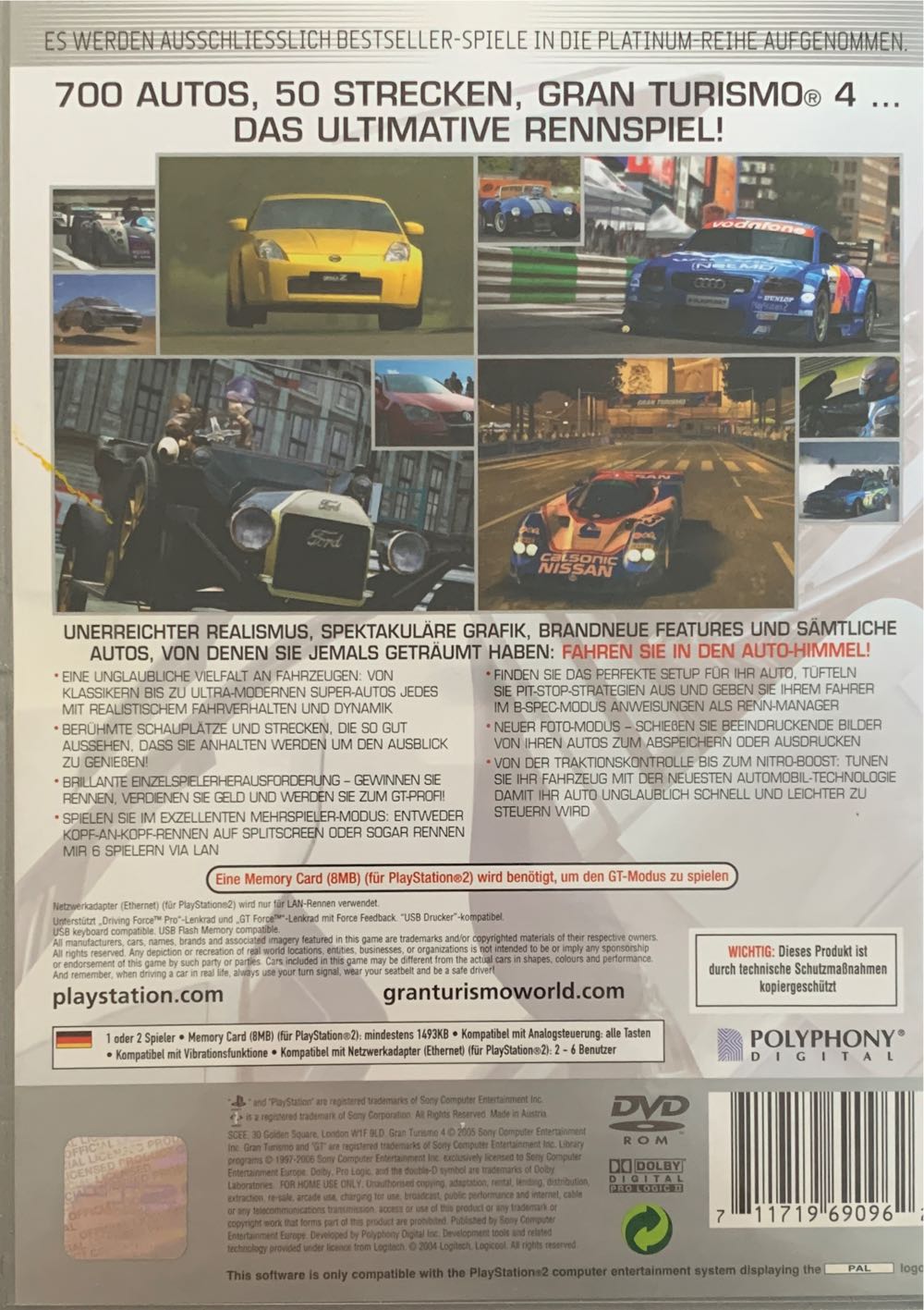 Gran Turismo 4 - Sony PlayStation 2 (PS2) (Sony - 2) video game collectible [Barcode 711719690962] - Main Image 2