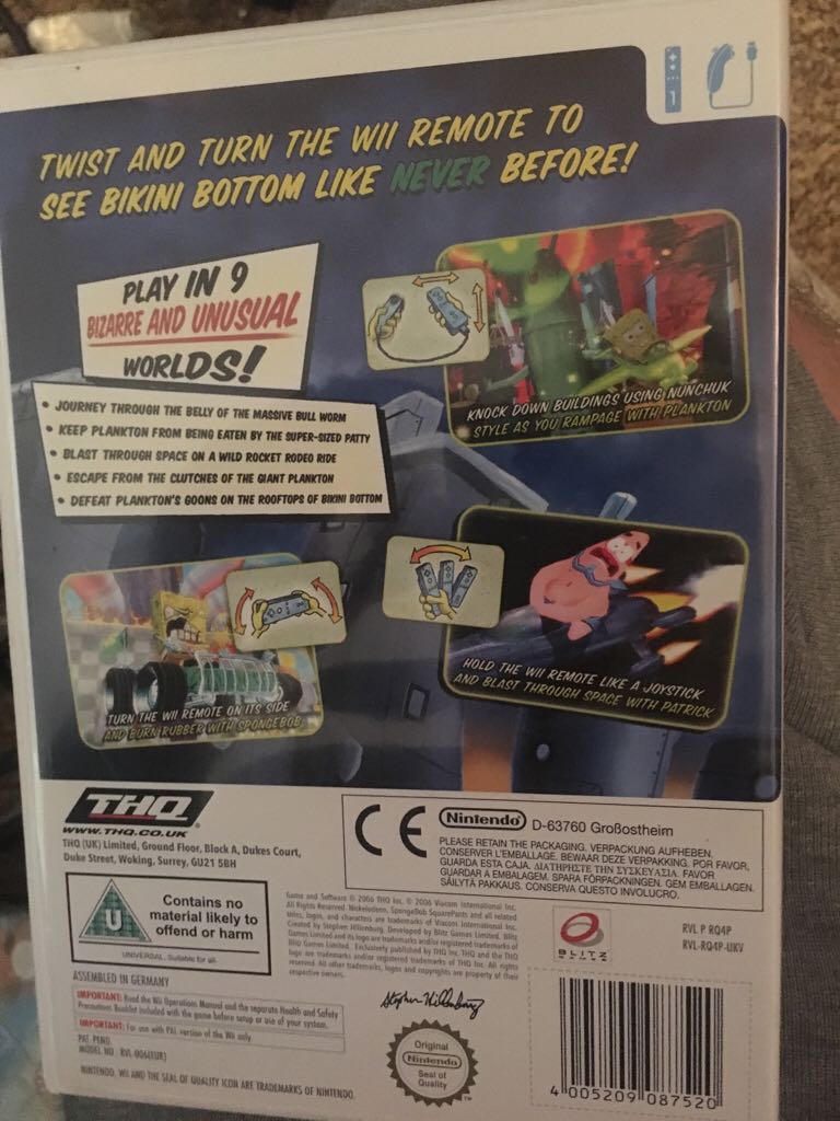 Spongebob Squarepants: Creature From the Krusty Krab - Nintendo Wii video game collectible - Main Image 2