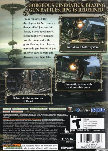 Resonance of Fate - Microsoft Xbox 360 (Sega - 1) video game collectible [Barcode 010086680393] - Main Image 2