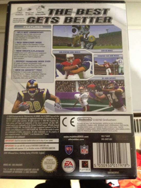 Madden NFL 2003 - Nintendo GameCube video game collectible [Barcode 5030930031978] - Main Image 2