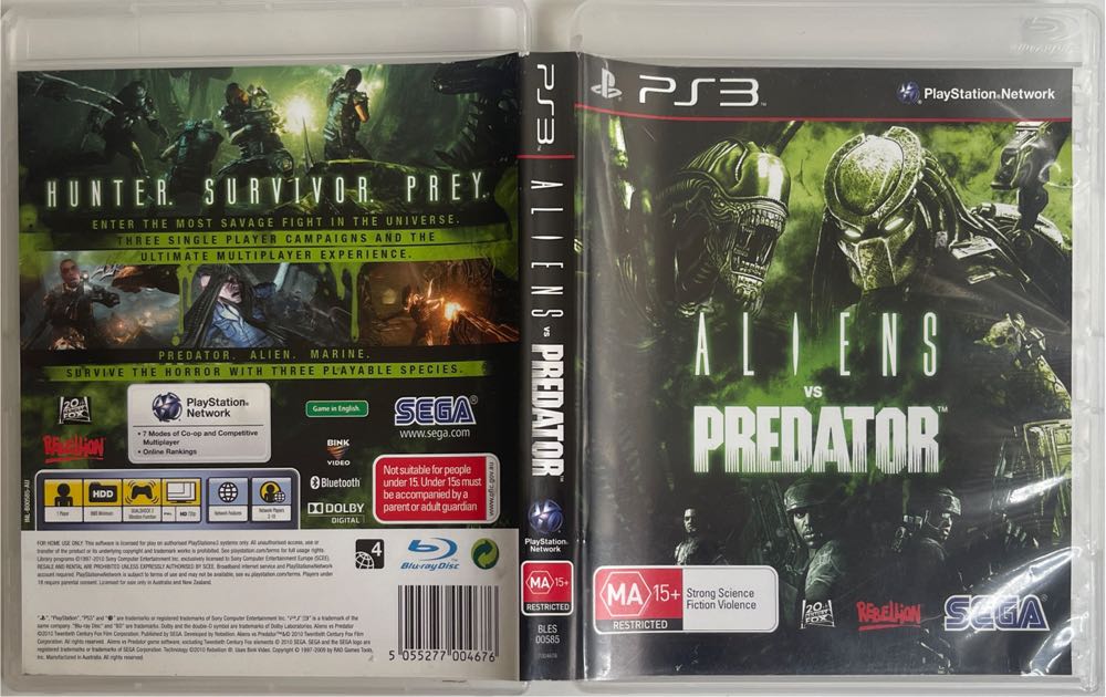 Aliens Vs Predator - Sony PlayStation 3 (PS3) (Sega - 2) video game collectible [Barcode 5055277004676] - Main Image 4