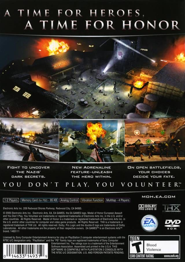 Medal of Honor - European Assault - Sony PlayStation 2 (PS2) video game collectible [Barcode 5030939044634] - Main Image 2