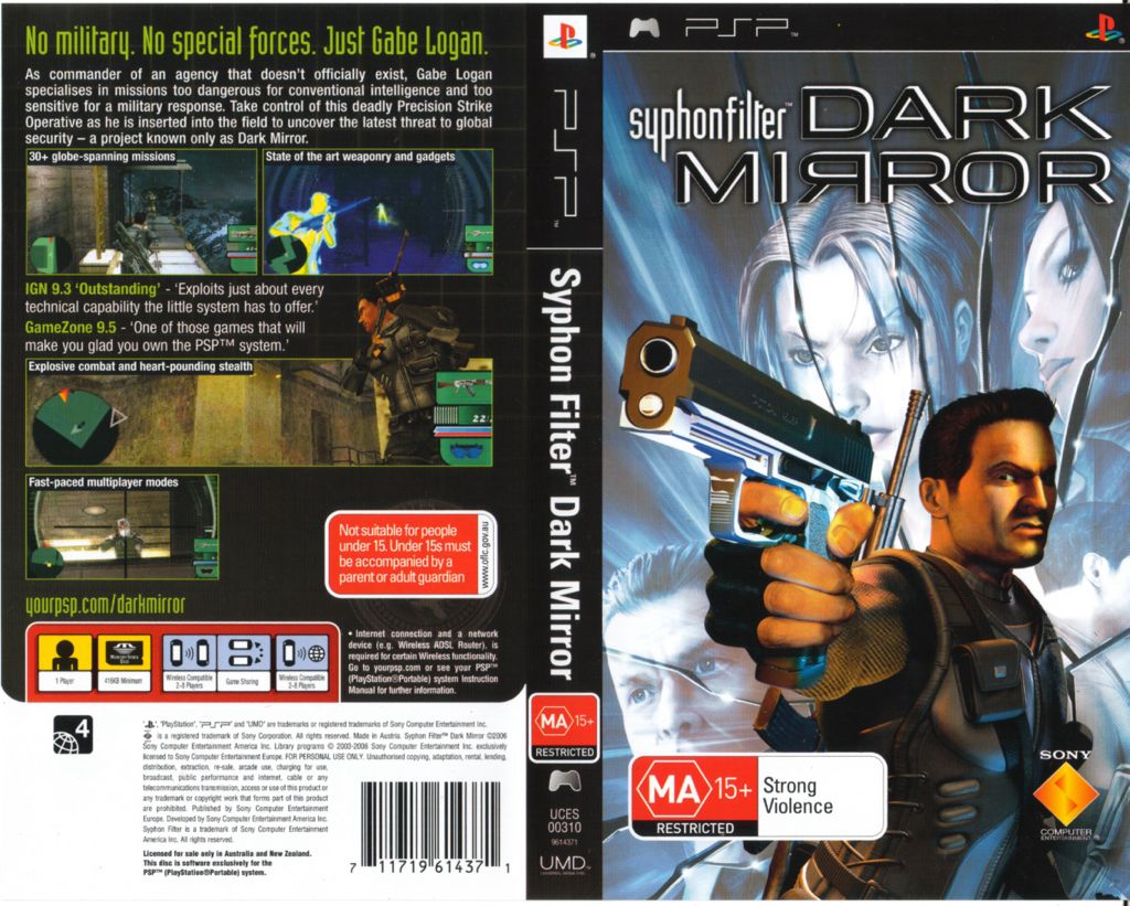 Syphon Filter Dark Mirror - Sony PlayStation Portable (PSP) (Sony Computer Entertainment - 1) video game collectible [Barcode 711719864127] - Main Image 2