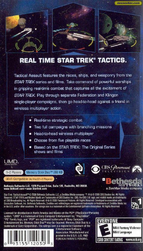 Star Trek: Tactical Assault - Sony PlayStation Portable (PSP) (Bethseda Softworks - 2) video game collectible [Barcode 3307210241351] - Main Image 2
