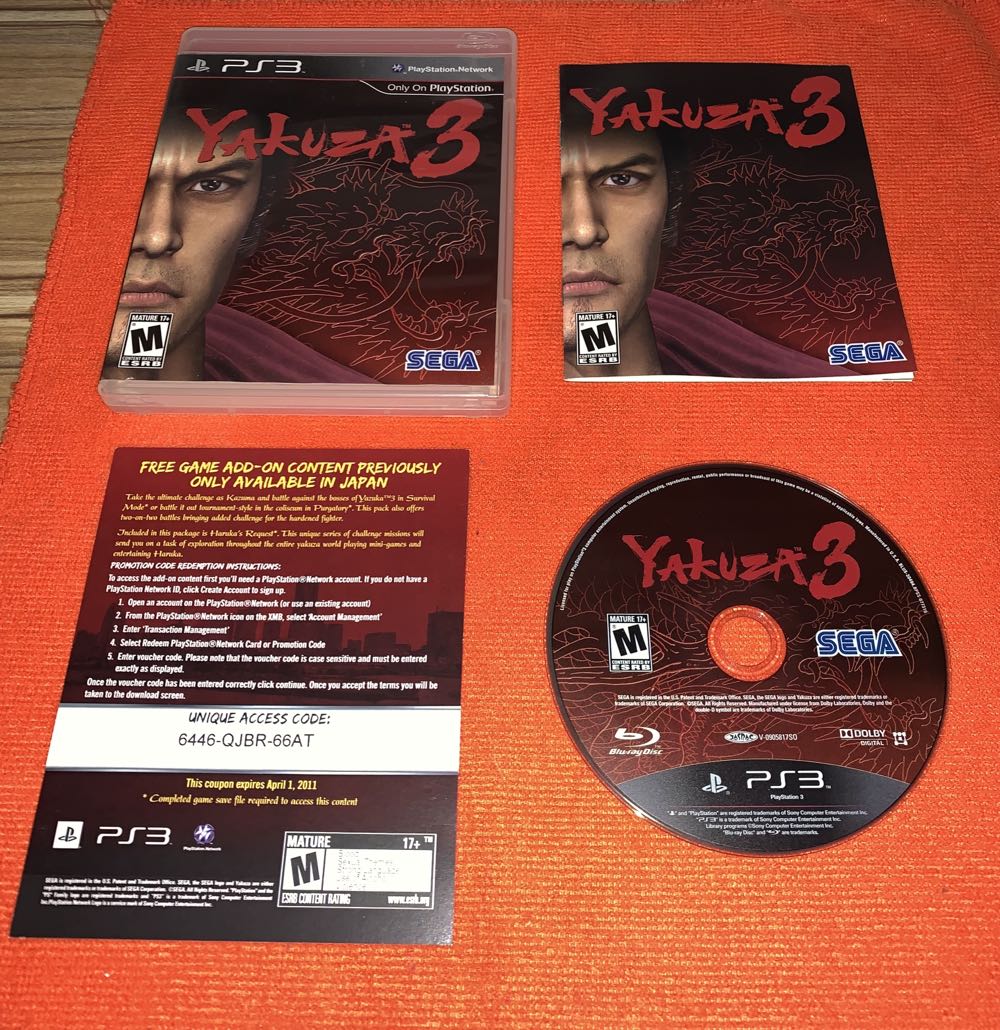 Yakuza 3 - Sony PlayStation 3 (PS3) (Sega - 1) video game collectible [Barcode 010086690392] - Main Image 3