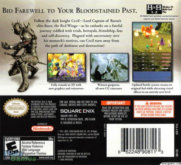 Final Fantasy 4 - Nintendo DS (Square Enix - 1) video game collectible [Barcode 5060121822849] - Main Image 2