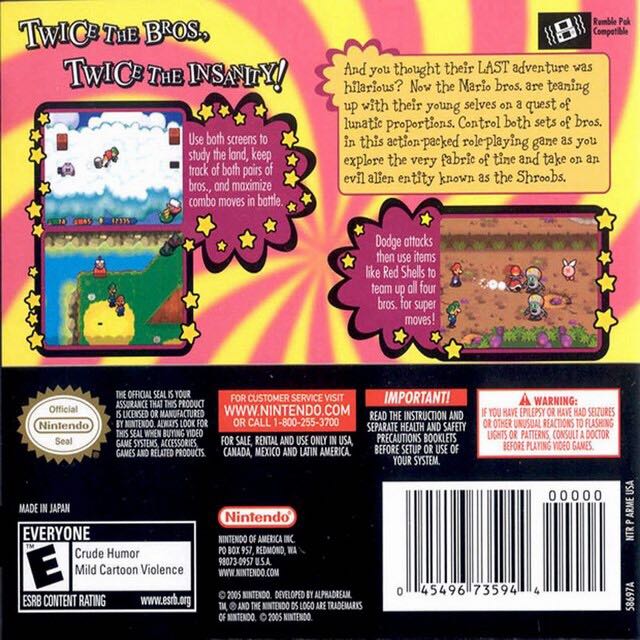 Mario And Luigi: Partners In Time - Nintendo DS (Nintendo - 1) video game collectible - Main Image 2